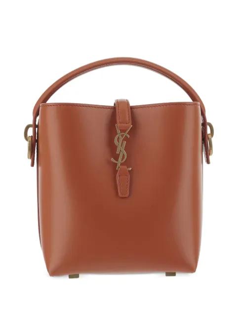 mini Le 37 logo-plaque bucket bag by SAINT LAURENT