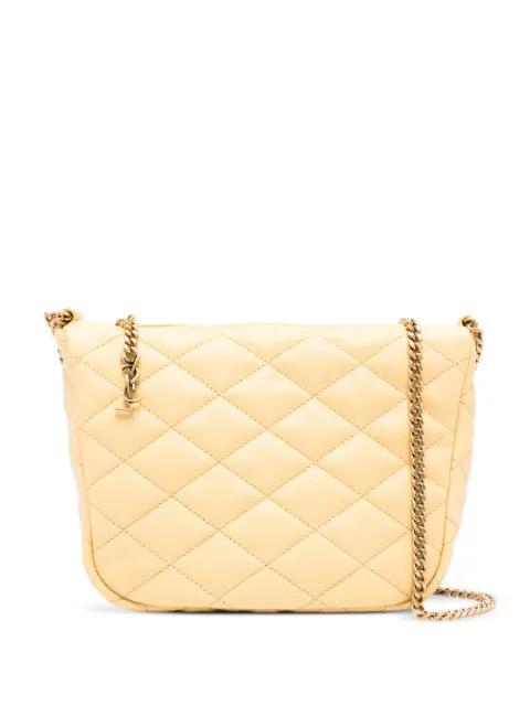 mini diamond-pattern shoulder bag by SAINT LAURENT