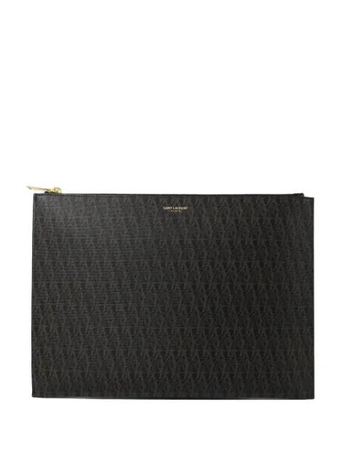 monogram-print pouch bag by SAINT LAURENT 