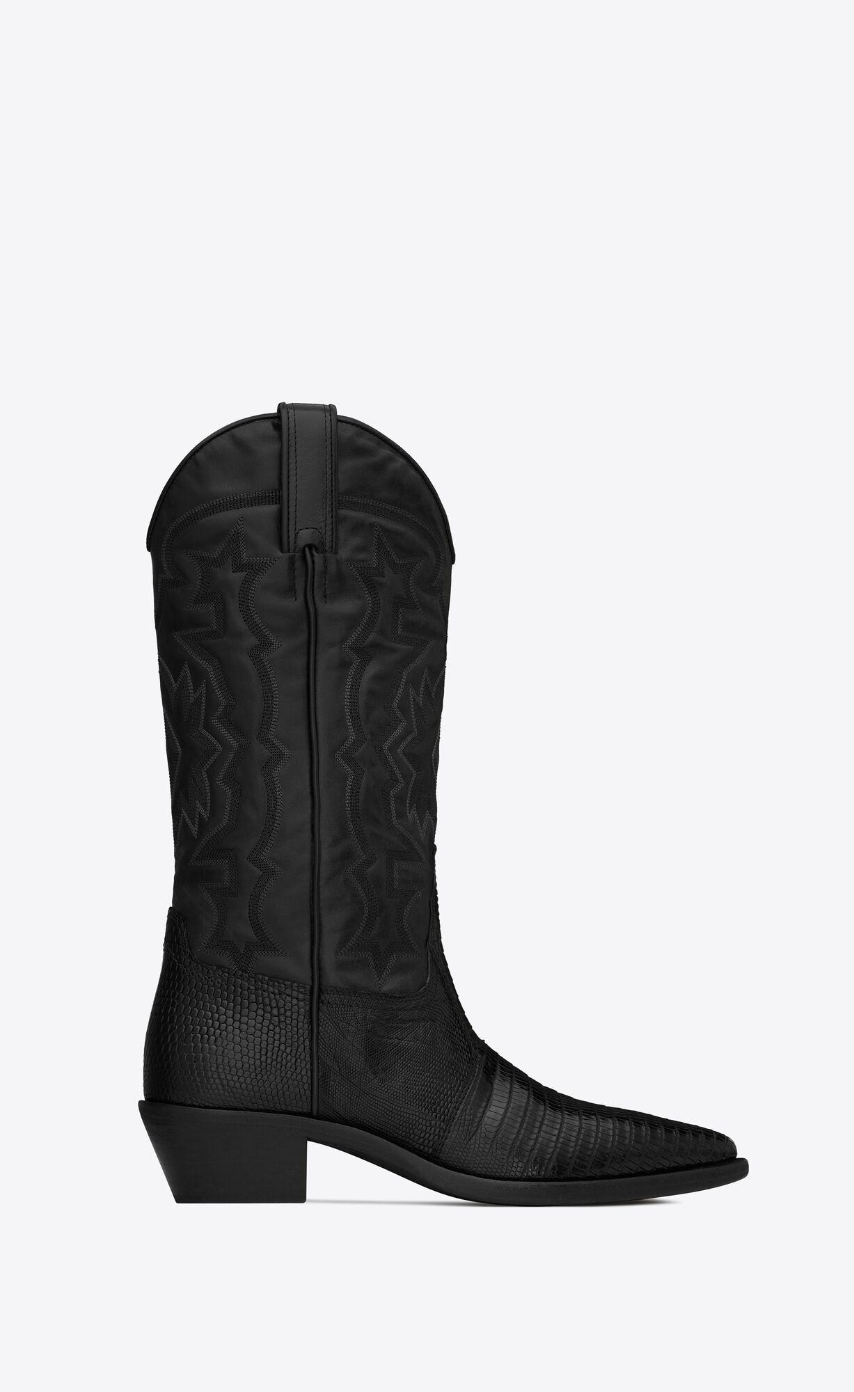 nancy boots in lizard by SAINT LAURENT