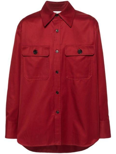 oversized-collar cotton shirt by SAINT LAURENT