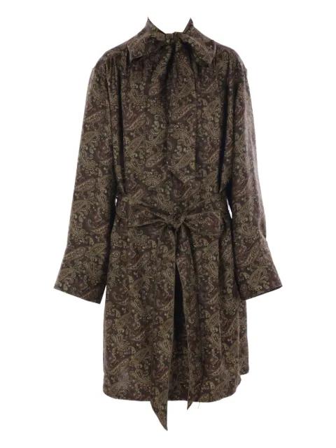 paisley-print silk dress by SAINT LAURENT