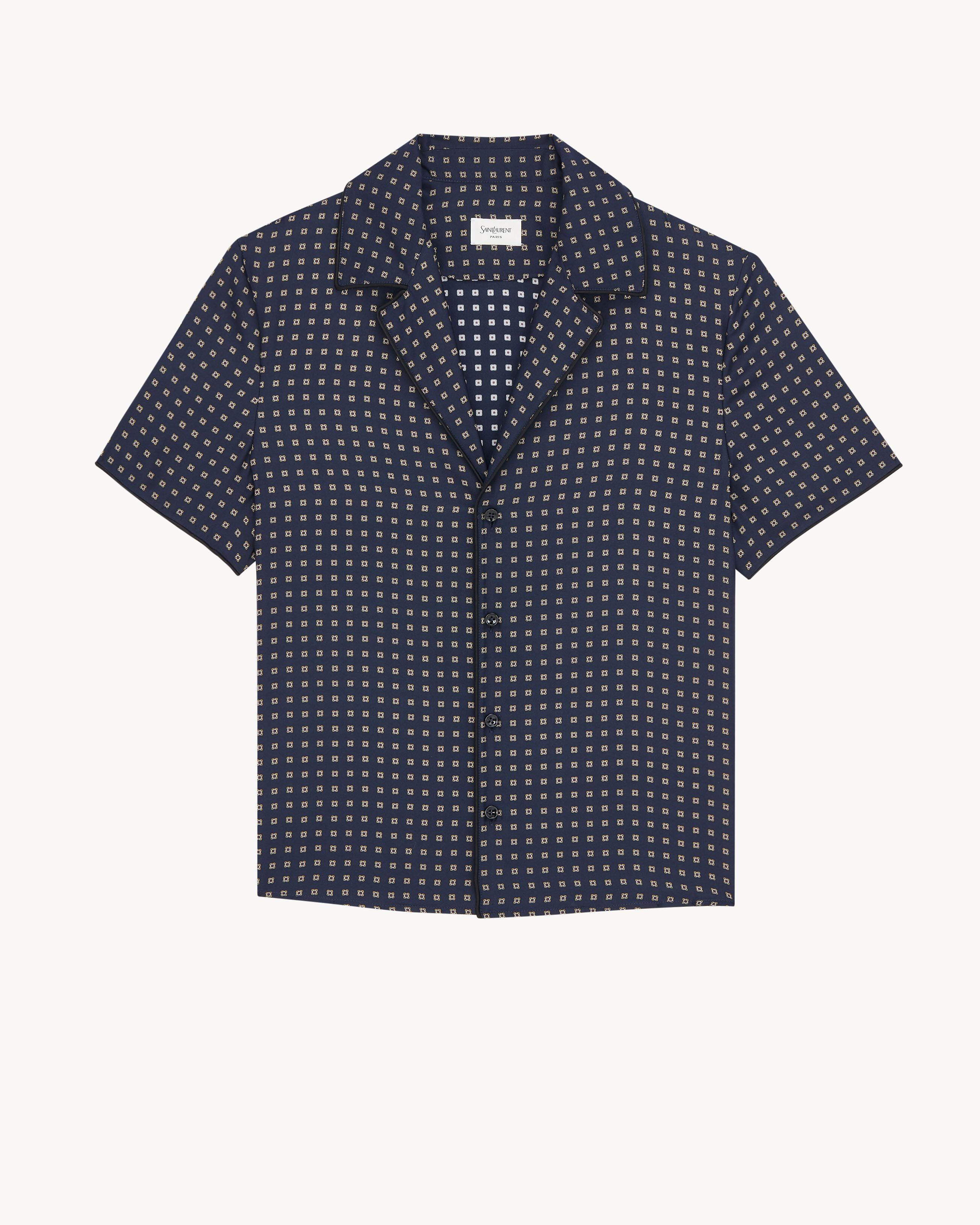 pajama top in square silk satin by SAINT LAURENT