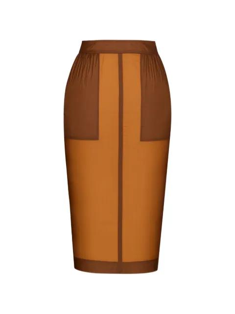 panel pencil midi skirt by SAINT LAURENT