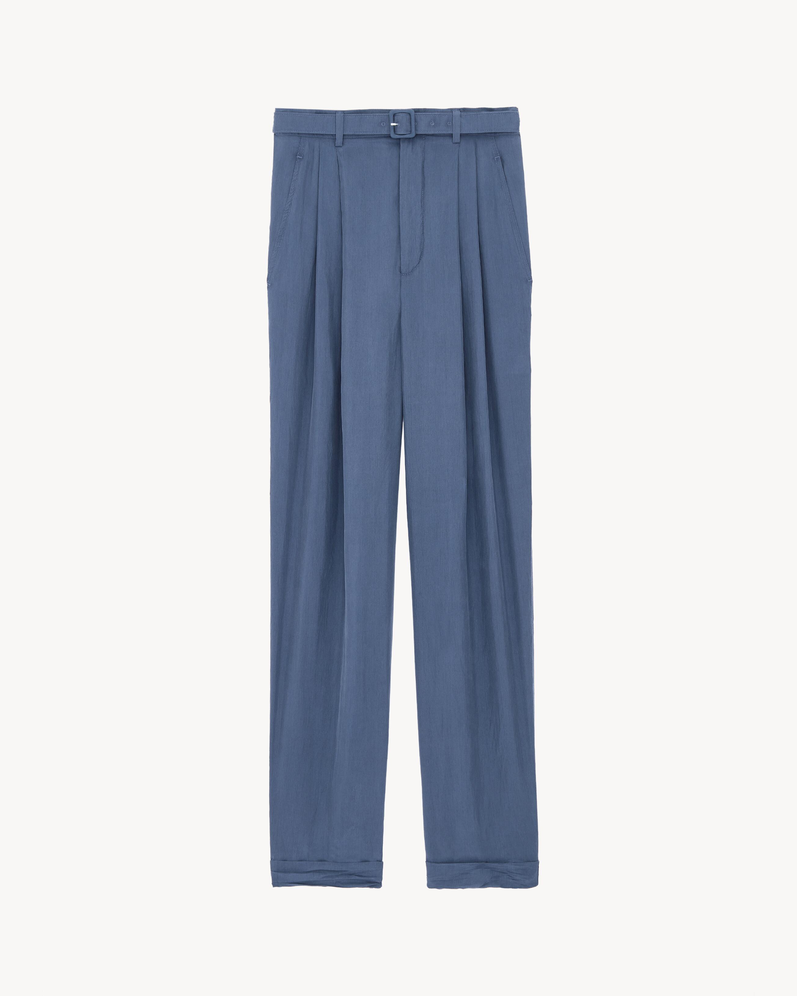 pants in silk habotai by SAINT LAURENT