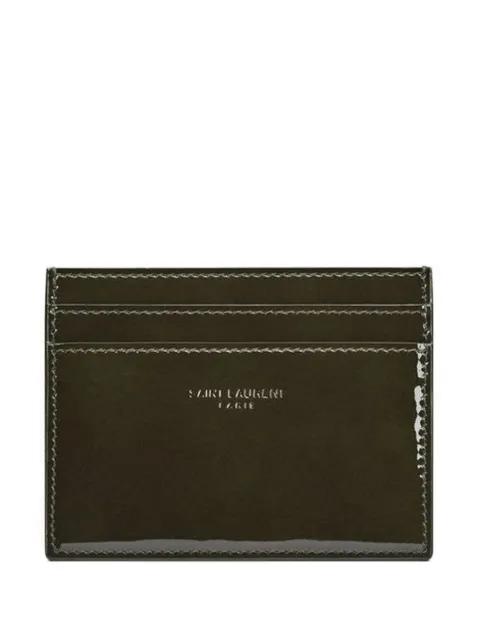 patent-leather card holder by SAINT LAURENT