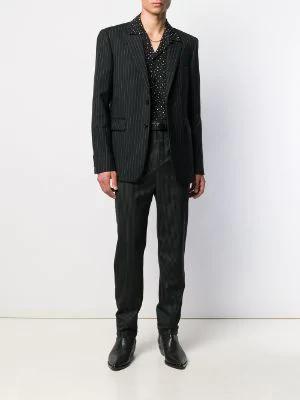 pinstriped buttoned blazer by SAINT LAURENT