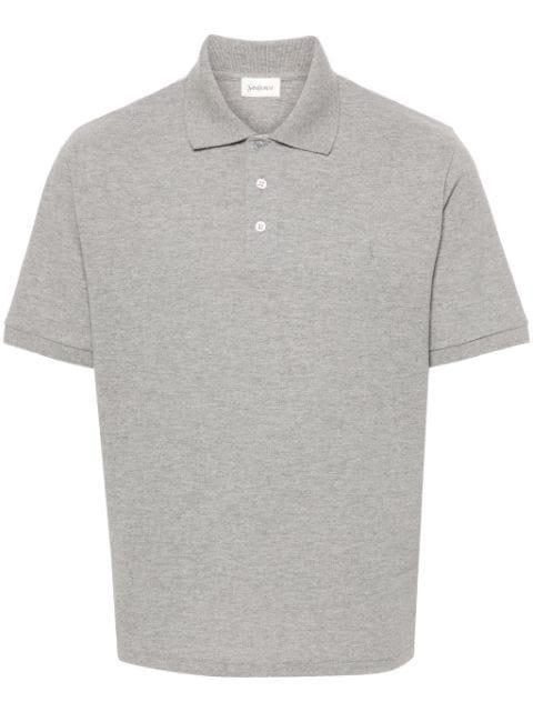 piqué-weave polo shirt by SAINT LAURENT
