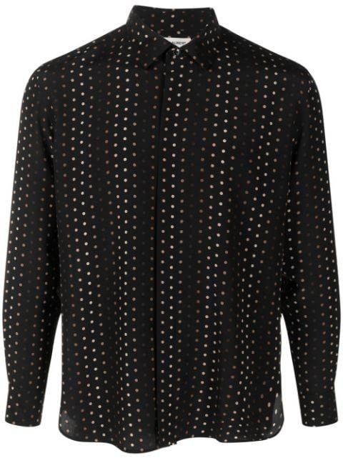 polka-dot print shirt by SAINT LAURENT