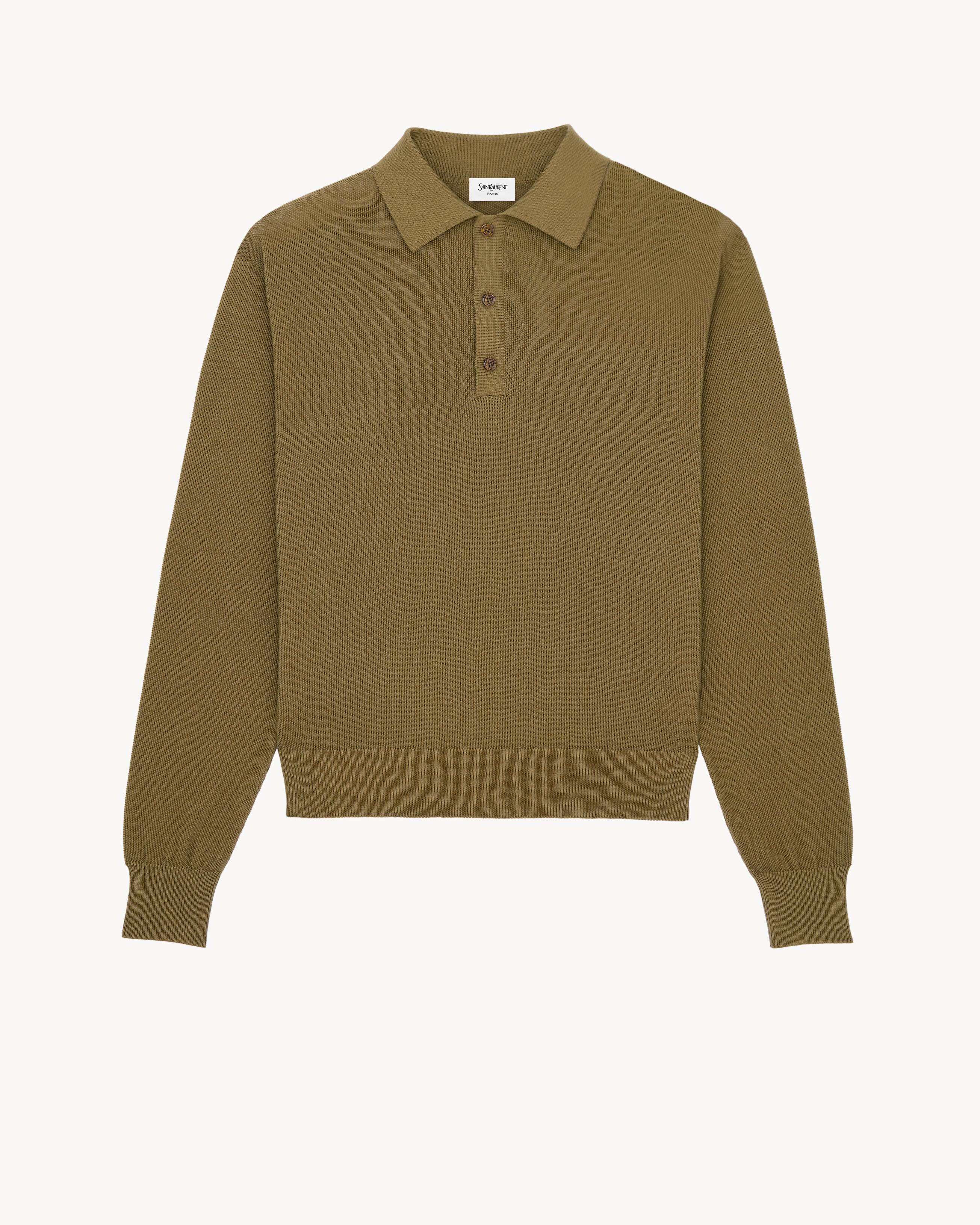 polo in seedstitch cotton by SAINT LAURENT