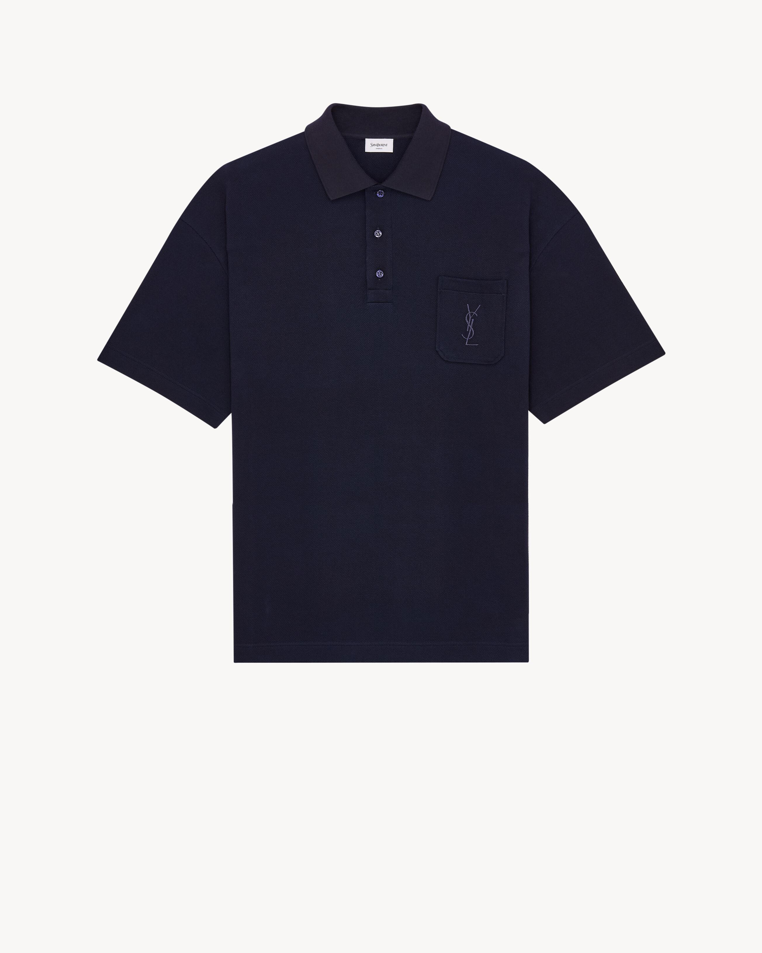 polo in silk and cotton by SAINT LAURENT