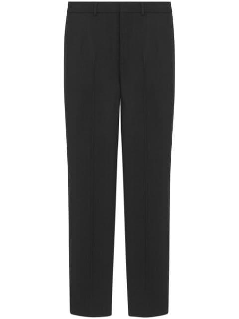 pressed-crease pleated straight-leg trousers by SAINT LAURENT