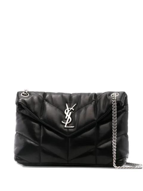 quilted logo-plaque shoulder bag by SAINT LAURENT