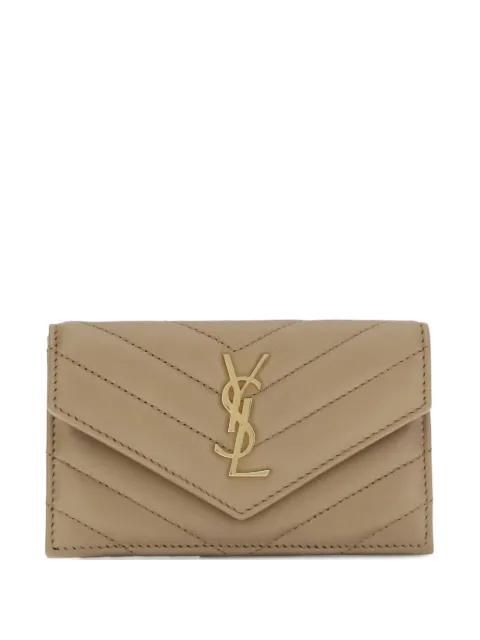 quilted logo wallet by SAINT LAURENT