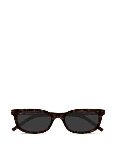 rectangle-frame logo-plaque sunglasses by SAINT LAURENT