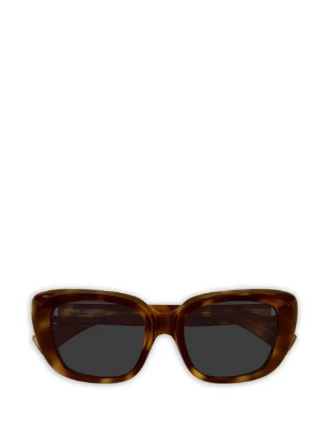 rectangle-frame tortoiseshell sunglasses by SAINT LAURENT