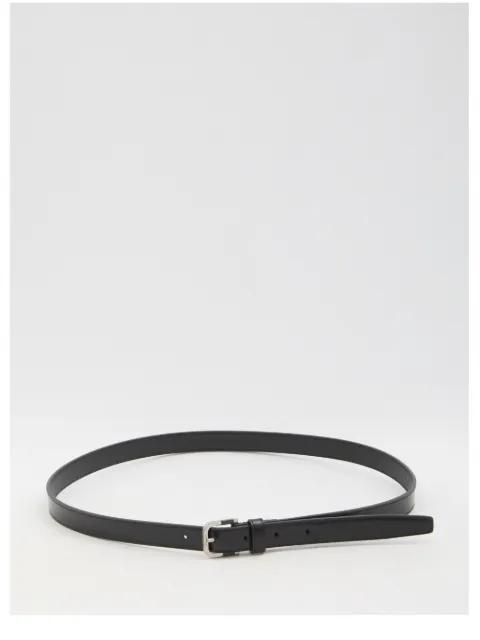 resin-insert brushed-leather belt by SAINT LAURENT