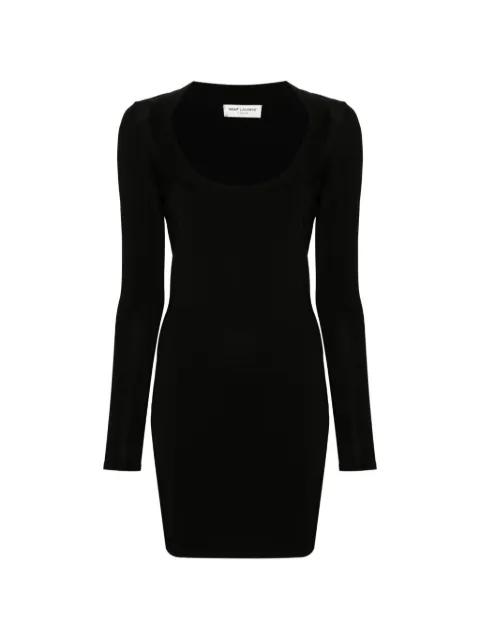 ribbed knit mini dress by SAINT LAURENT