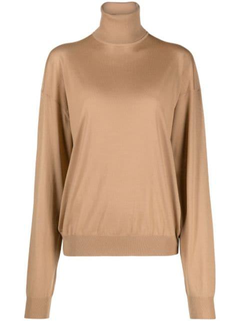 roll neck wool jumper by SAINT LAURENT