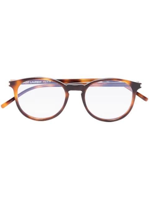 round tortoise shell optical glasses by SAINT LAURENT