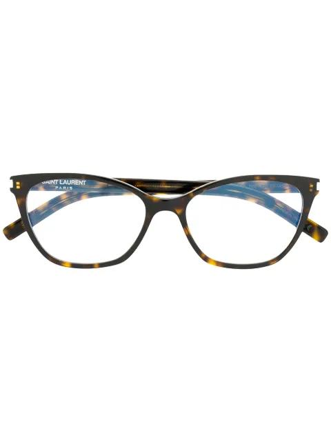 round tortoiseshell glasses by SAINT LAURENT