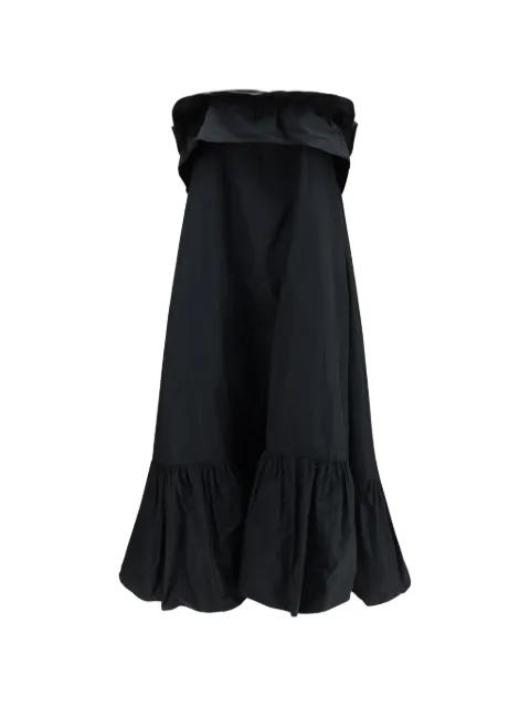ruched-bodice technical-canvas maxi dress by SAINT LAURENT