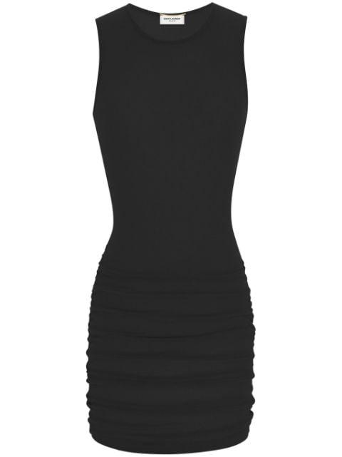 ruched mini dress by SAINT LAURENT