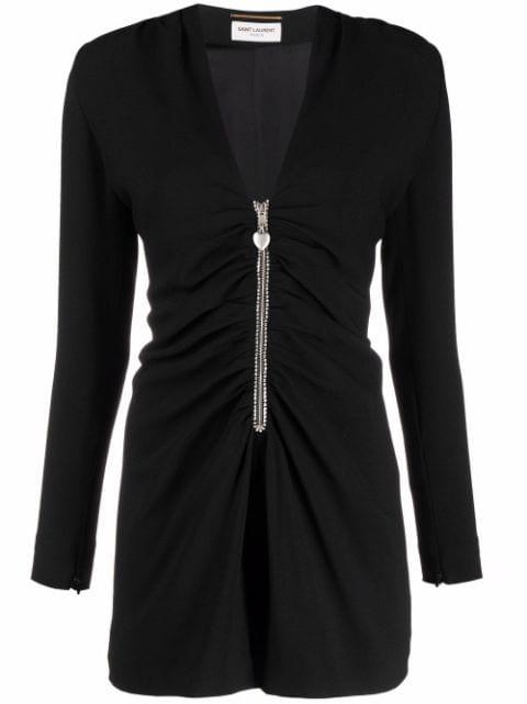 ruched playsuit by SAINT LAURENT