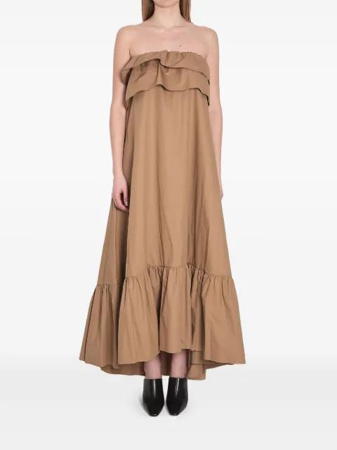 ruffle-detail maxi dress by SAINT LAURENT