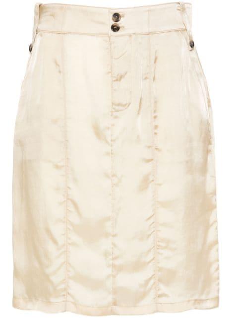 satin pencil skirt by SAINT LAURENT