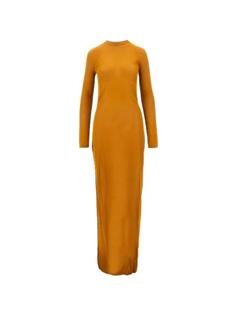 semi-sheer long-sleeve maxi dress by SAINT LAURENT