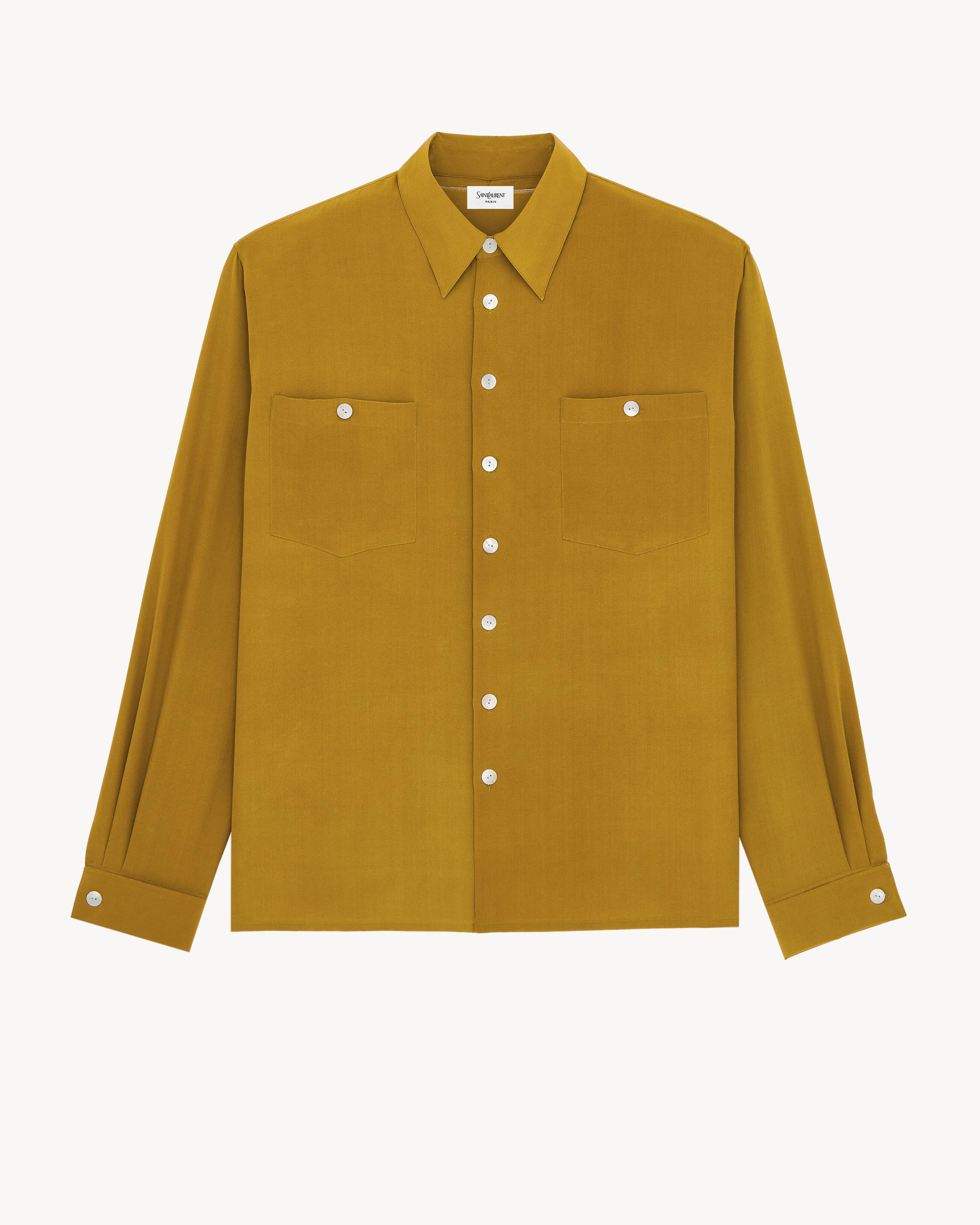 shirt in silk crepe de chine by SAINT LAURENT