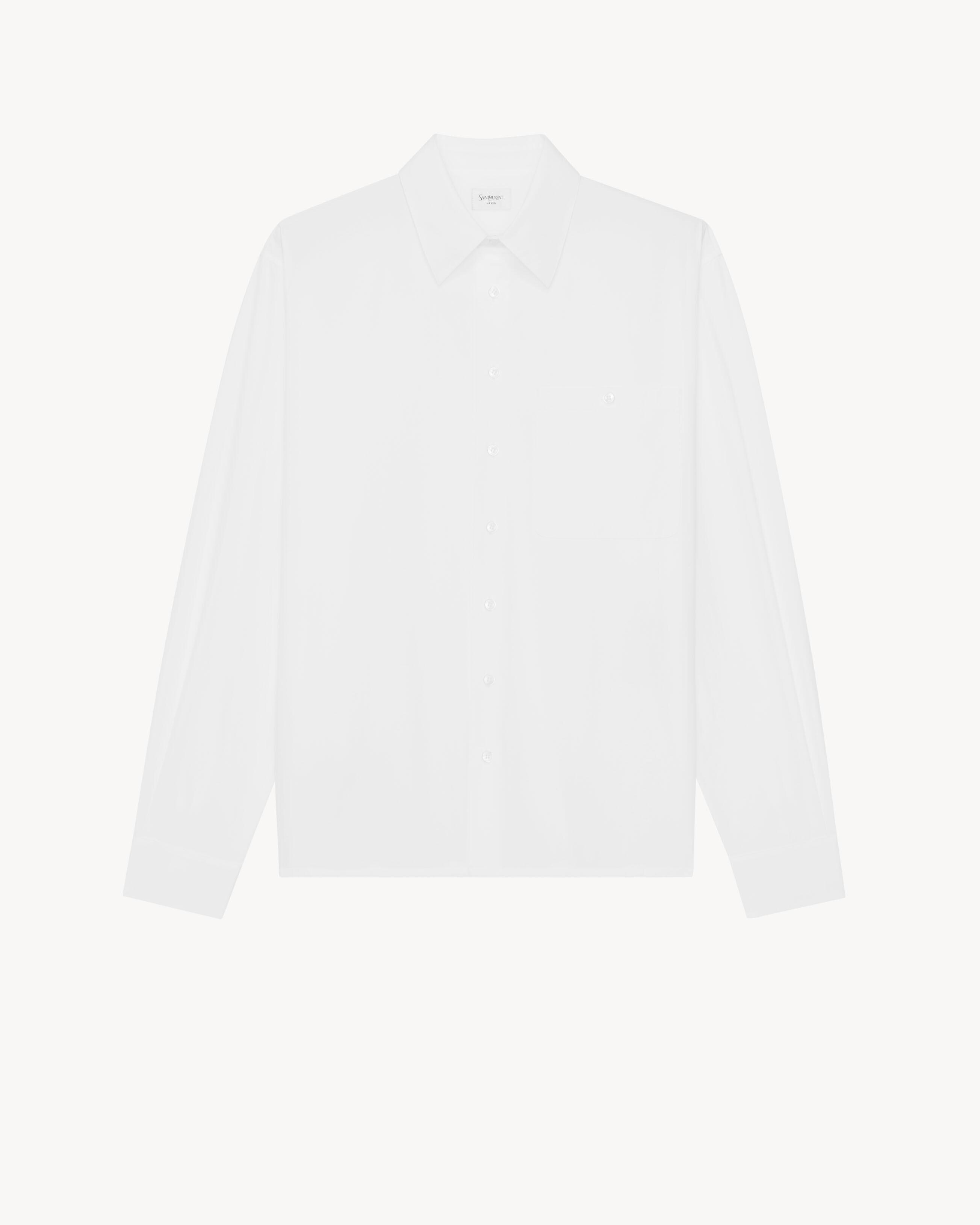 shirt in silk poplin by SAINT LAURENT