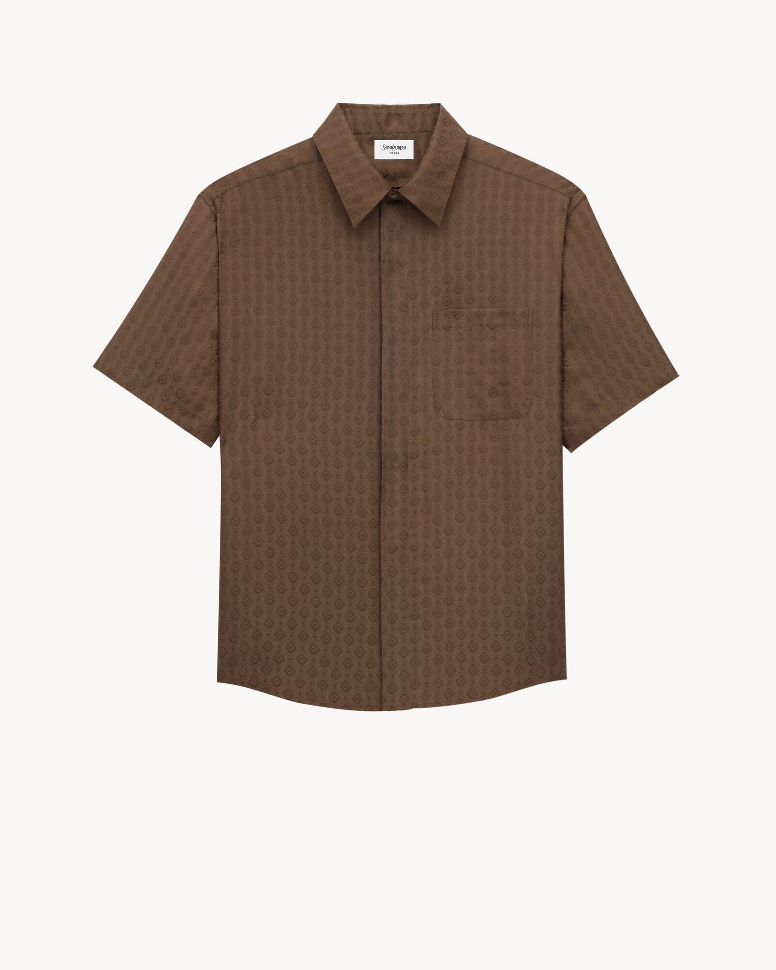 shirt in silk twill by SAINT LAURENT