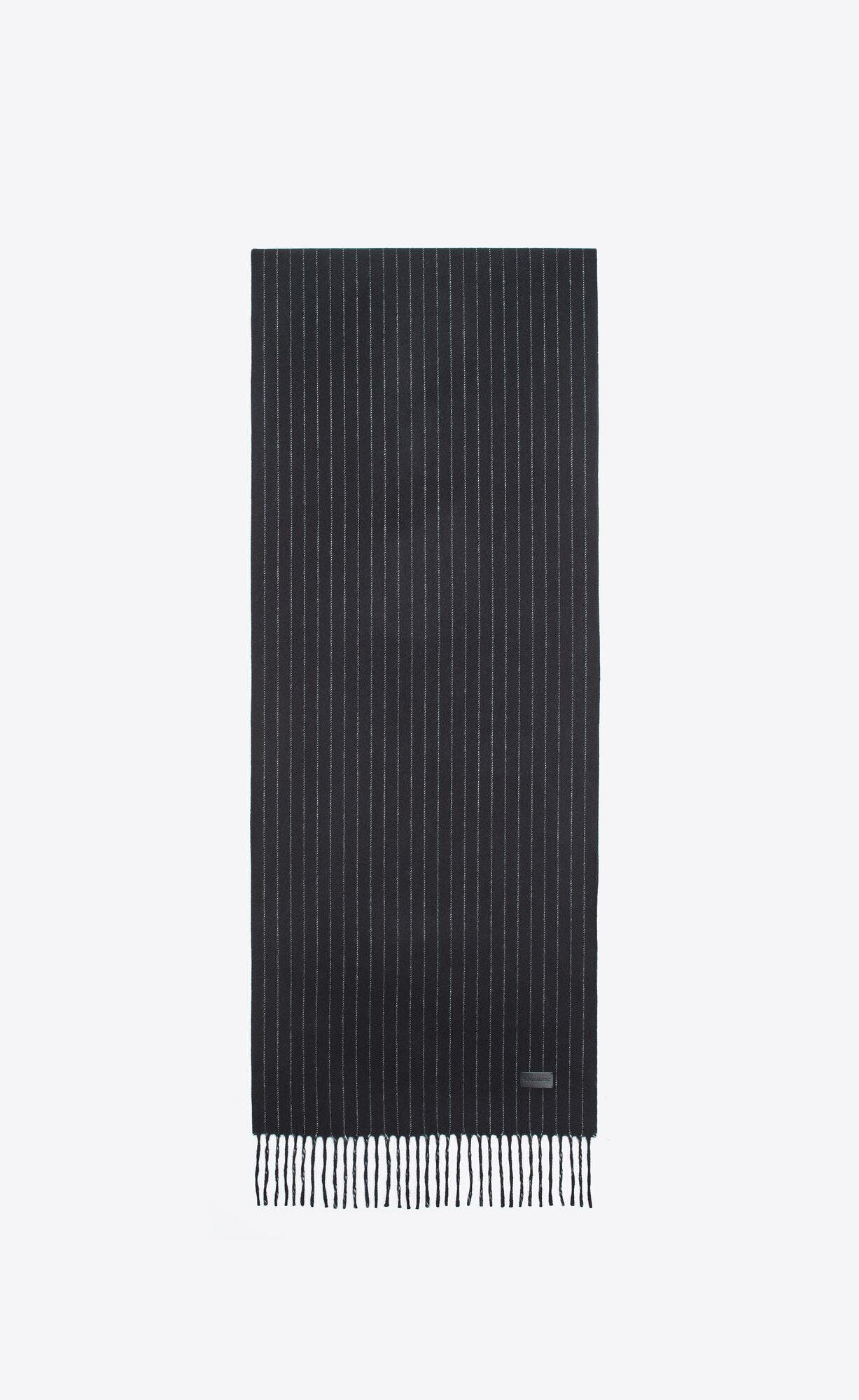 signature striped scarf in cashmere and wool jacquard by SAINT LAURENT