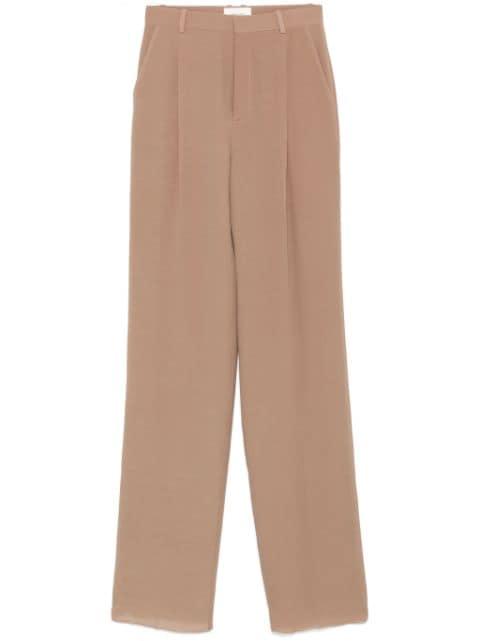 silk crepe trousers by SAINT LAURENT