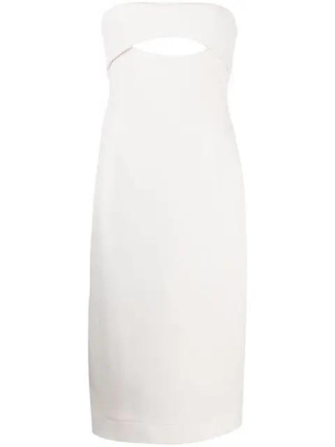 silk midi dress by SAINT LAURENT