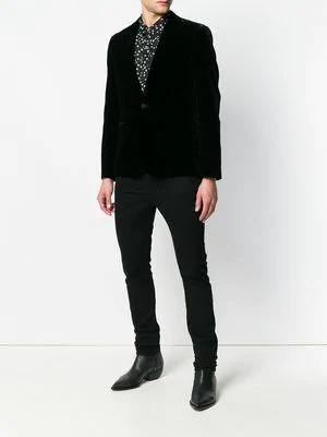 single-breasted velvet blazer by SAINT LAURENT