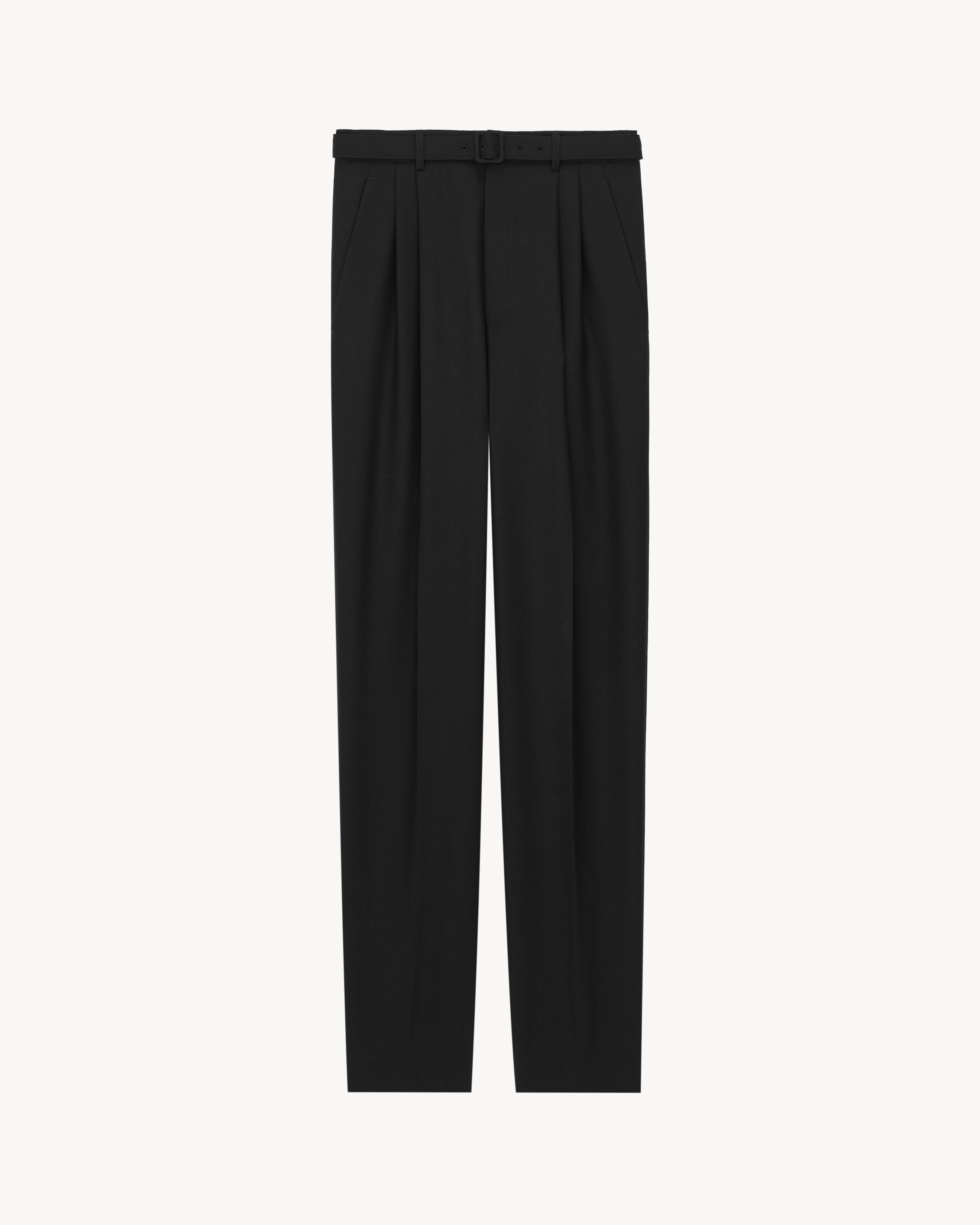 slim-fit pants in wool gabardine by SAINT LAURENT