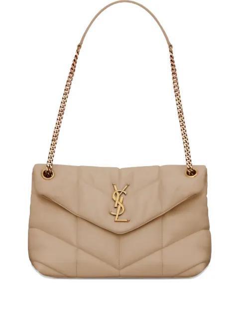 small quilted logo-plaque shoulder bag by SAINT LAURENT