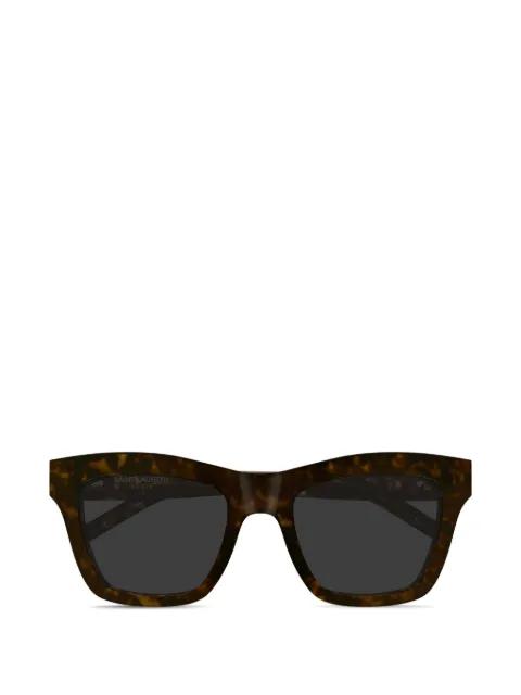 square-frame logo-plaque sunglasses by SAINT LAURENT