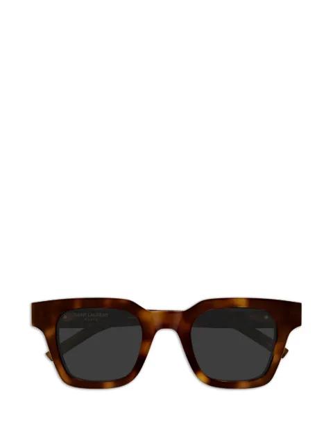 square-frame logo-plaque sunglasses by SAINT LAURENT