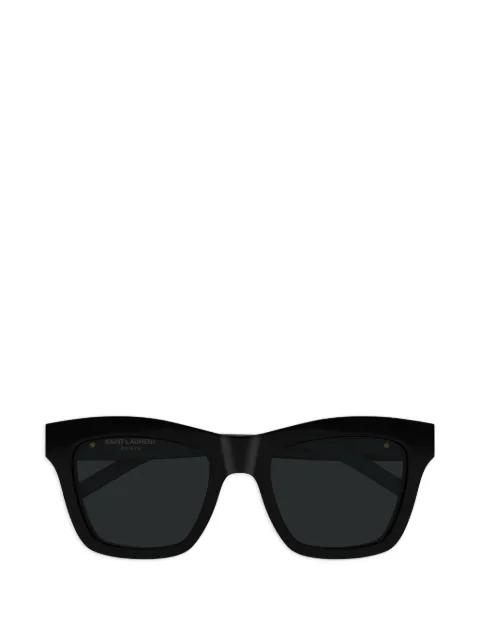 square-frame logo-plaque sunglasses by SAINT LAURENT