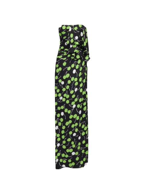 strapless silk maxi dress by SAINT LAURENT