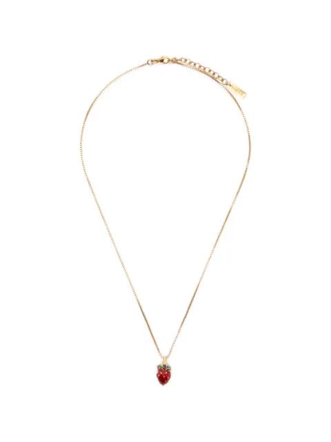 strawberry-pendant necklace by SAINT LAURENT