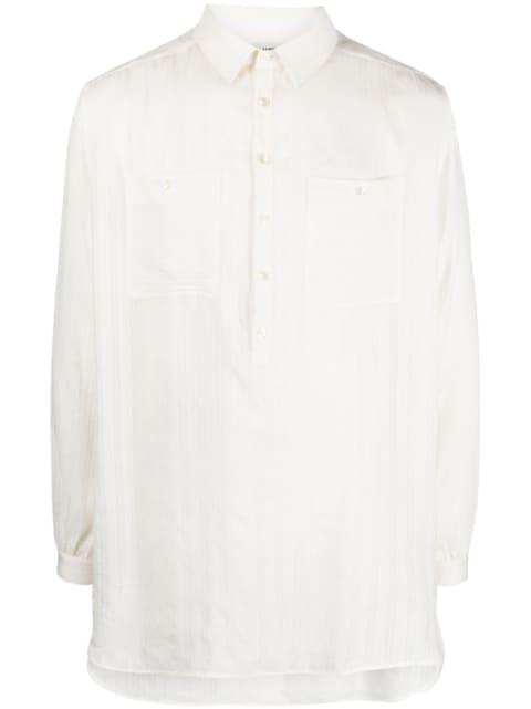 striped classic-collar shirt by SAINT LAURENT