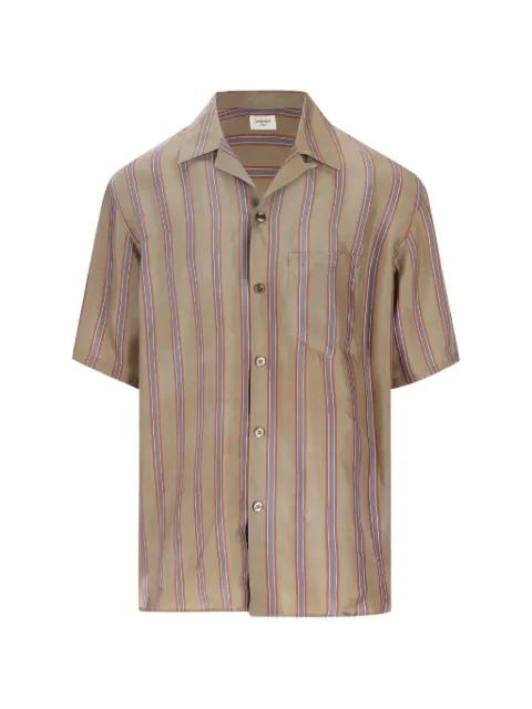 striped-pattern chest-pocket shirt by SAINT LAURENT
