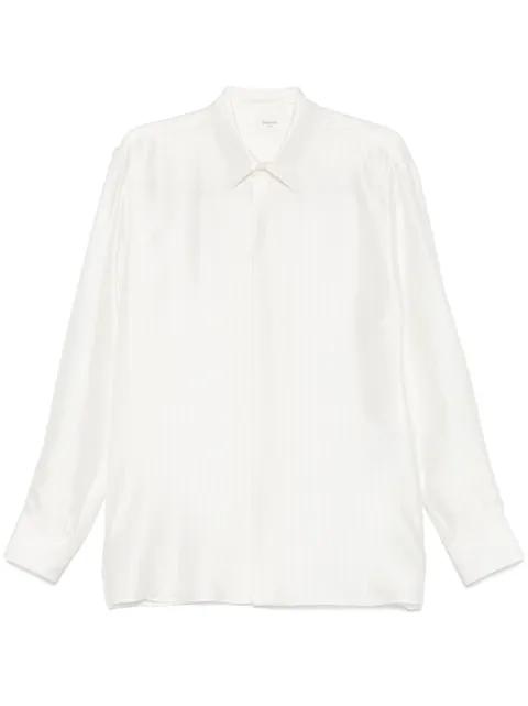 striped satin shirt by SAINT LAURENT