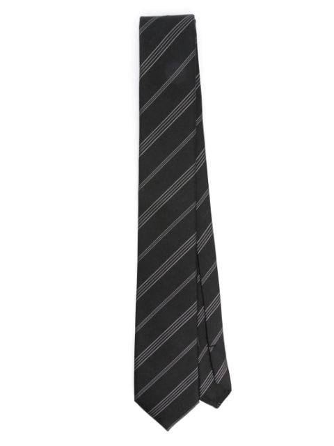 striped silk tie by SAINT LAURENT