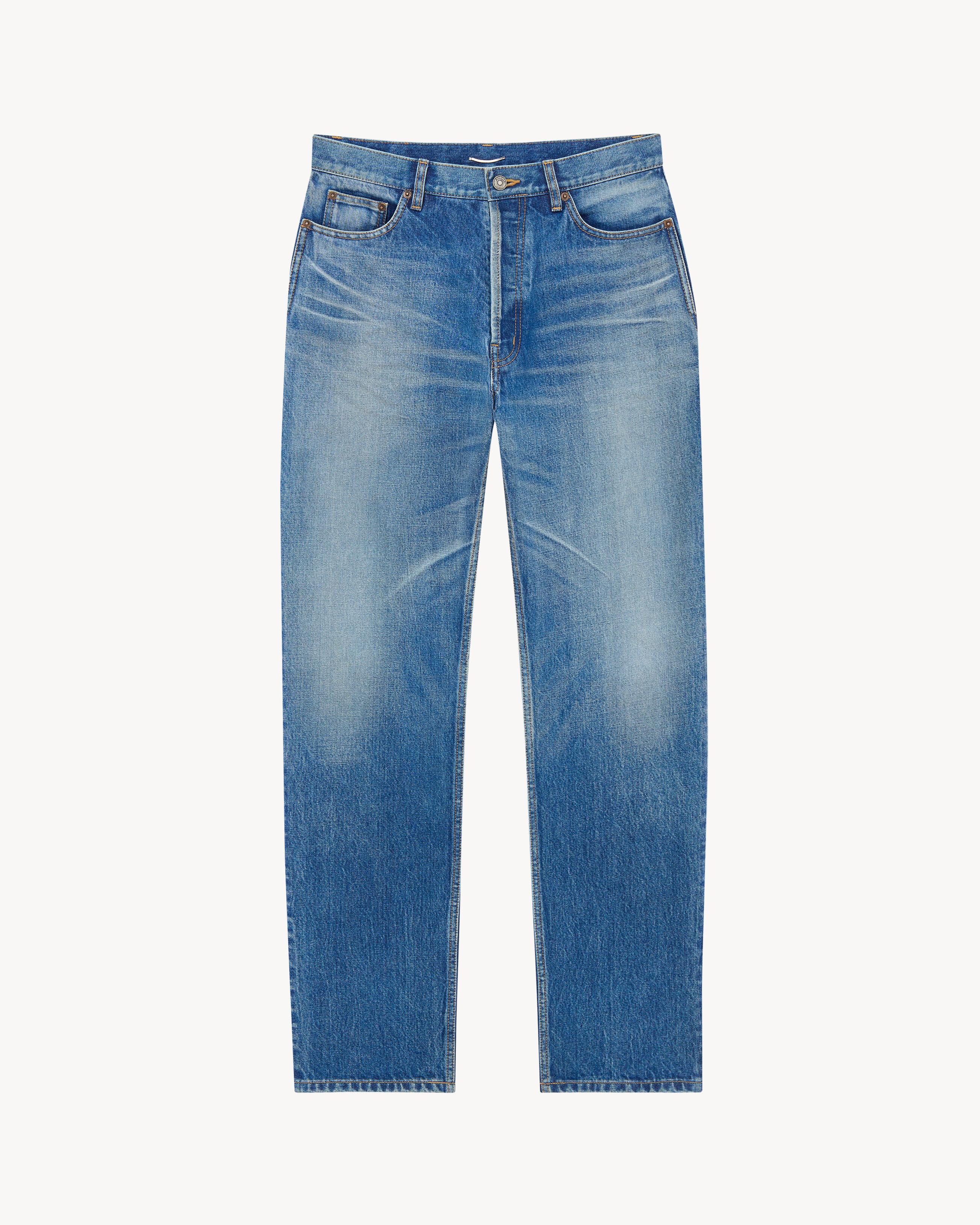 tapered jeans in costa rica blue denim by SAINT LAURENT